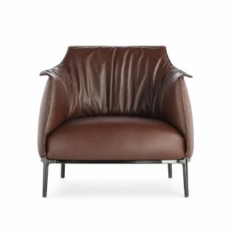 Cognac Leather Club Armchair
