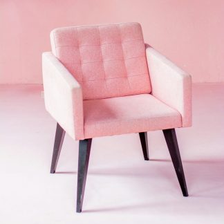 Nook Tufted Armchair, Blush