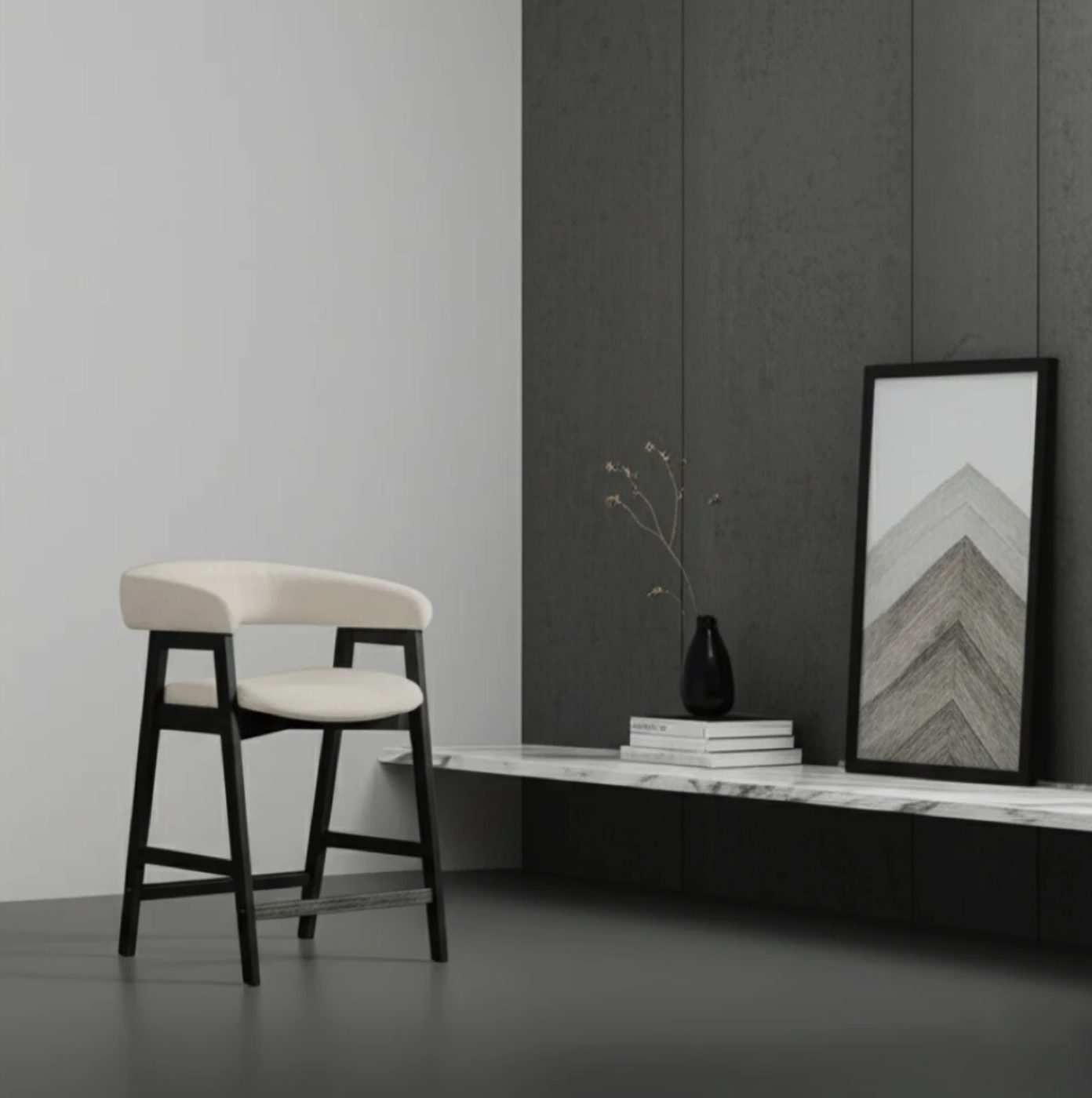 Barrel Back Counter Chairs, Set of Two - Image 3