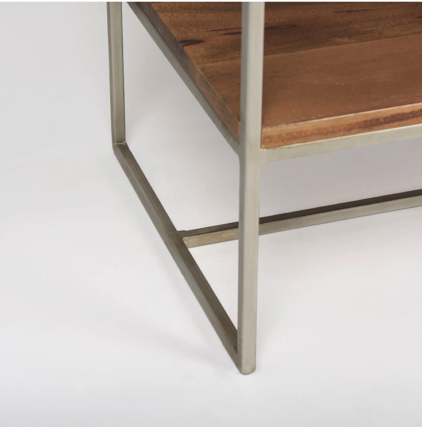 Walnut and Metal Narrow Bookcase - Image 2