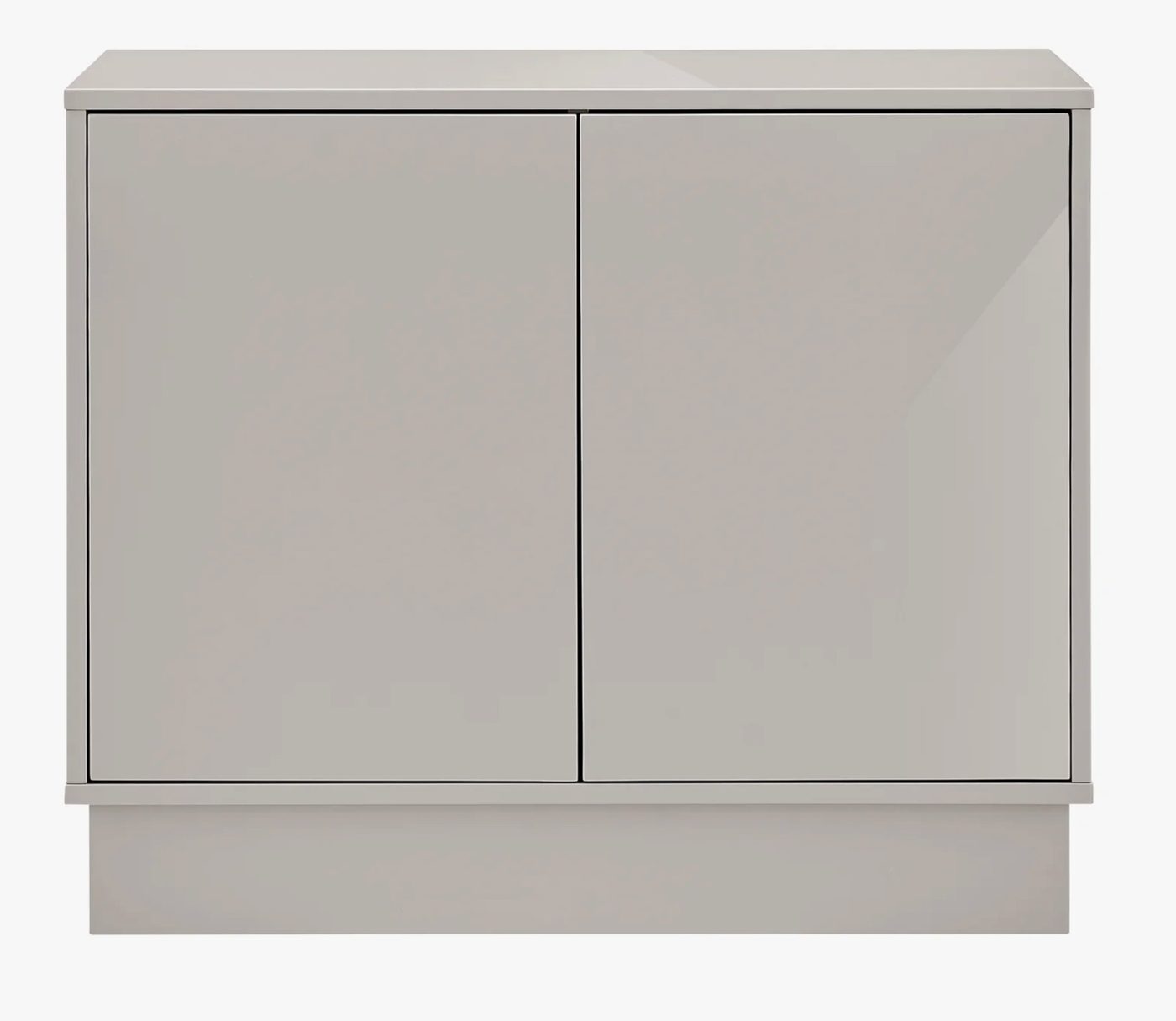 High Gloss Greige Two Door Cabinet - Image 2