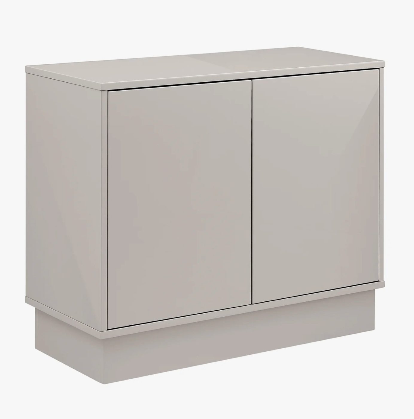 High Gloss Greige Two Door Cabinet - Image 3