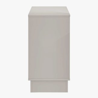 High Gloss Greige Two Door Cabinet