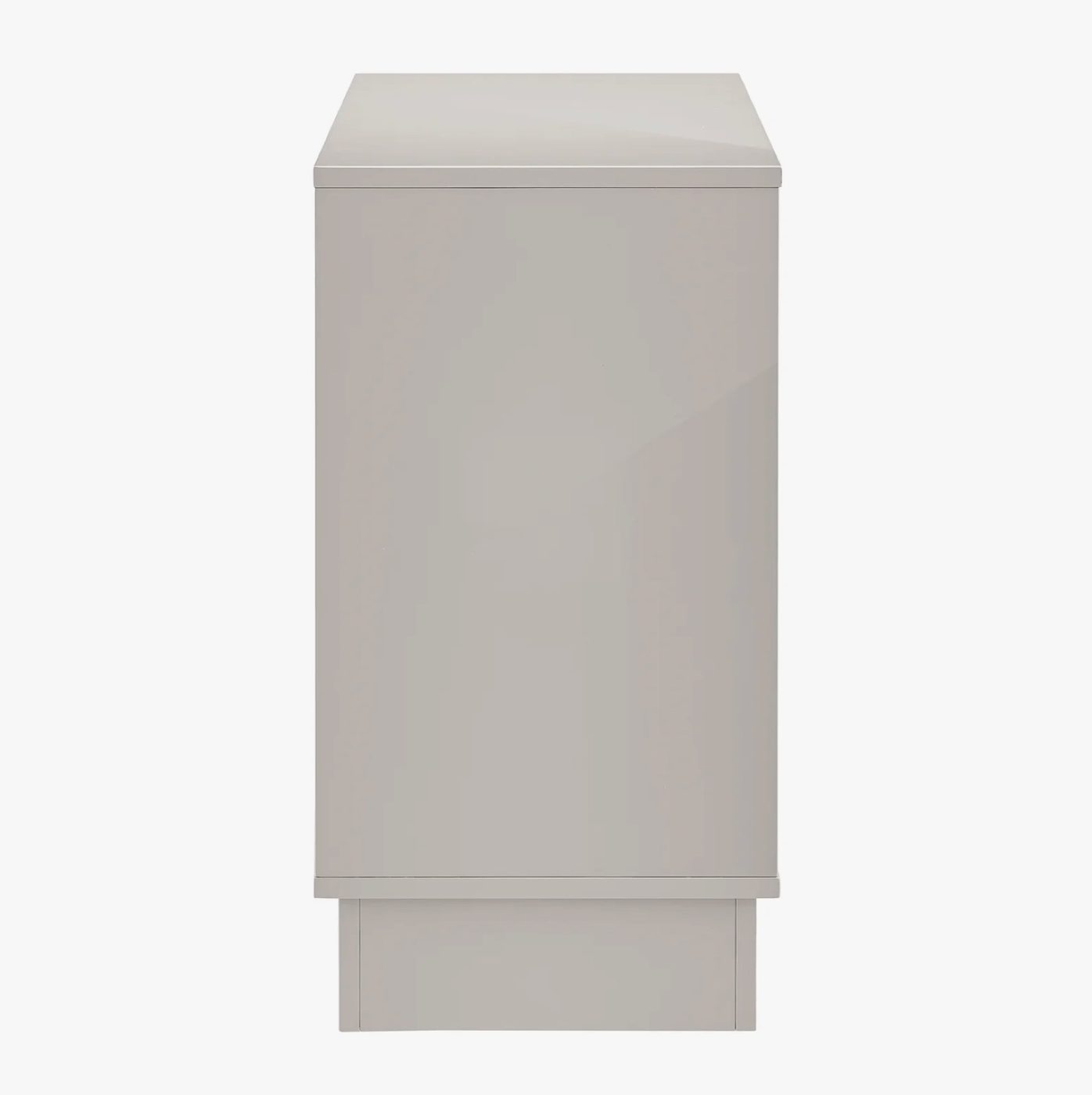 High Gloss Greige Two Door Cabinet