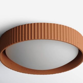 Fluted Terracotta Flush Mount