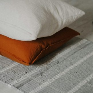 Oat and Rust Cushion Pair