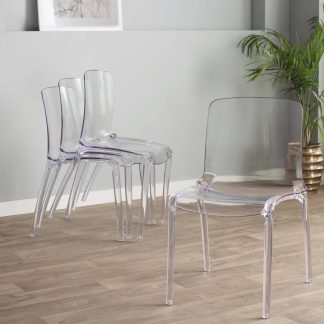 Stacking Dining Chair, Clear