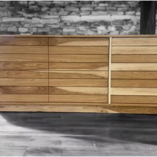 Hickory Three Door Chest