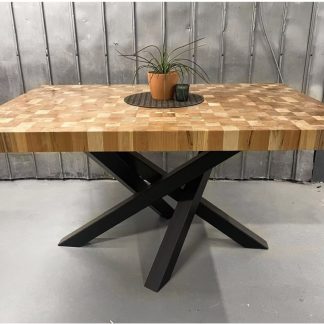 End Grain Butcher Block Kitchen Table