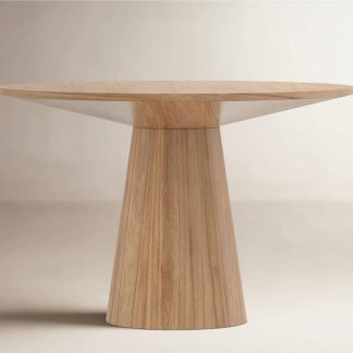 Cone Pedestal Dining Table, Natural