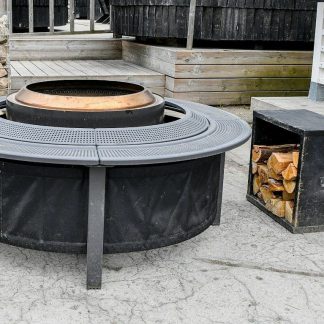 Round Steel Fire Table