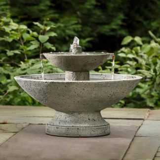 Oval Two Tier Cast Stone Fountain