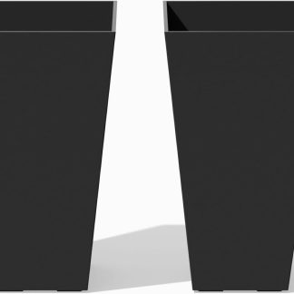 Black Tapered Planters, Set of Two