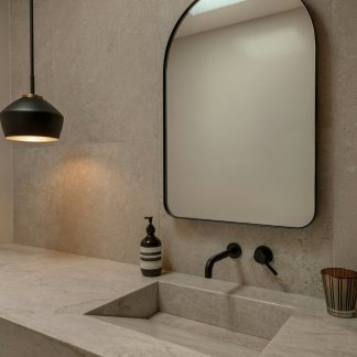 Arched Mirror, Black Frame