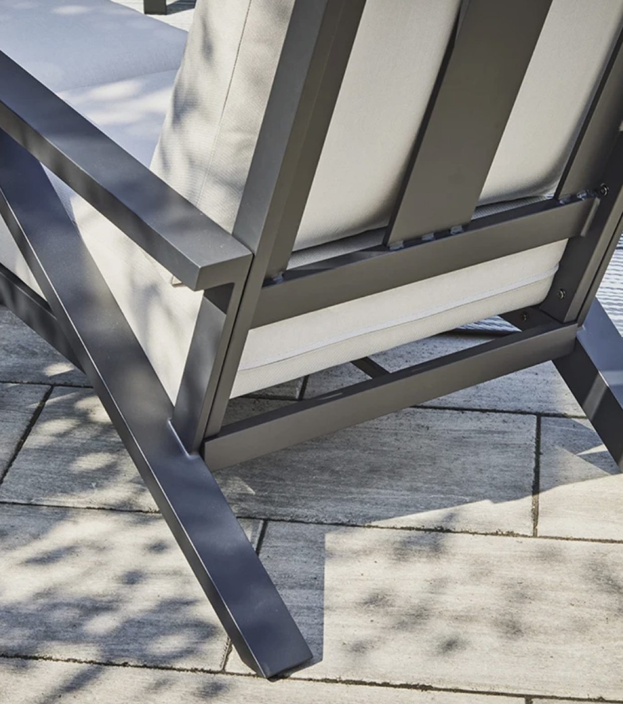 Outdoor Armchair, Black Frame - Image 2