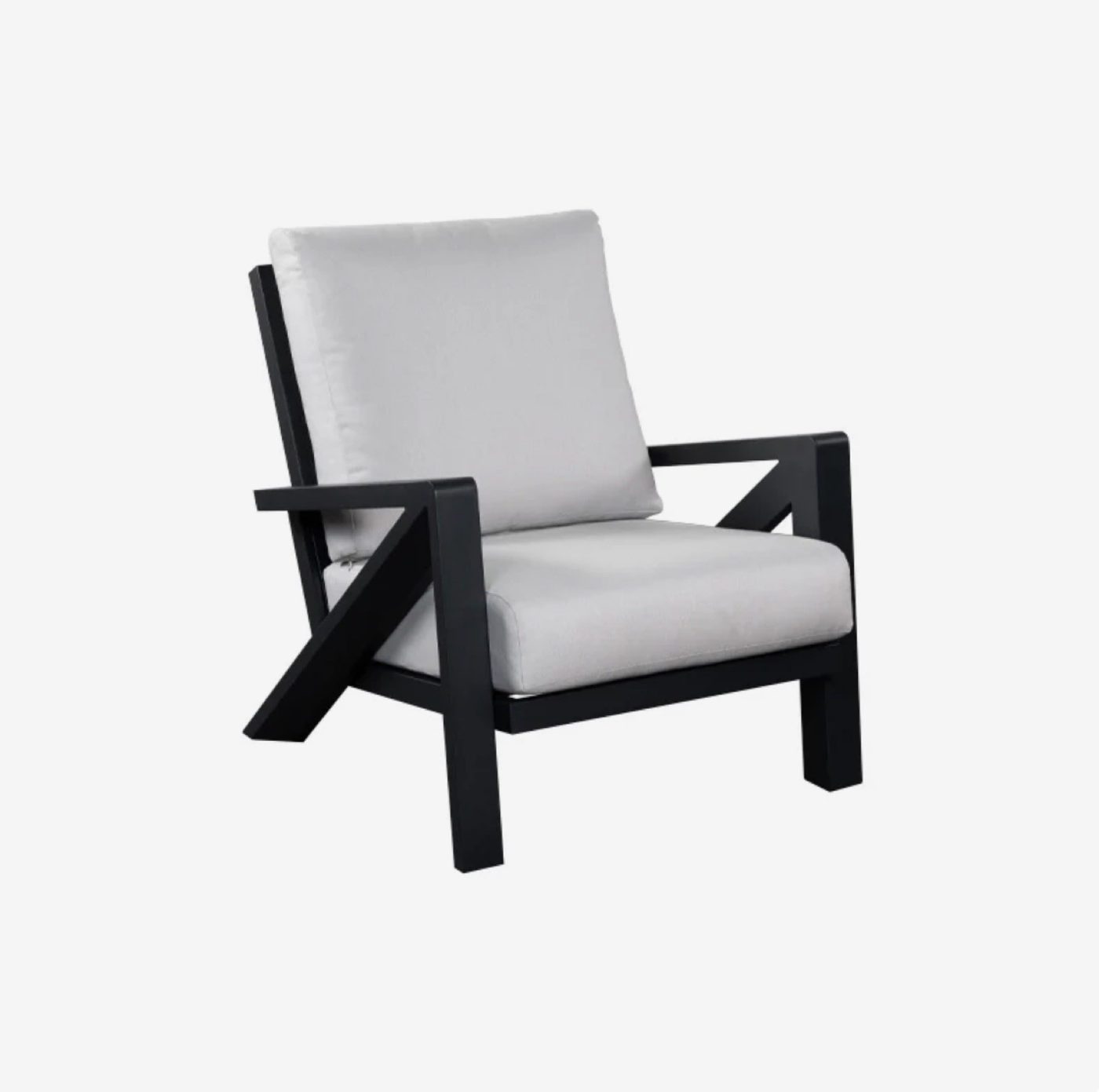 Outdoor Armchair, Black Frame