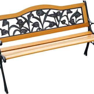 Cast Iron and Hardwood Garden Bench