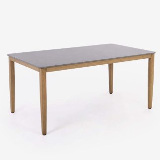 Outdoor Dining Table, Stone Look Top