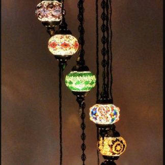 Eleven Globe Mosaic Spiral Pendant