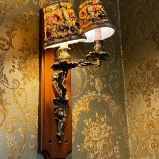 Arc Antique Brass Double Sconce