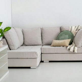 Hudson L Shaped Sectional, Light Grey