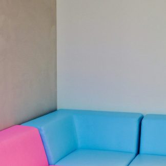 Metro Modular Corner Sofa, Pink and Blue
