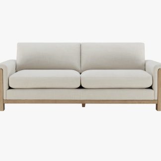 Two Piece Linen Sofa and Armchair Set