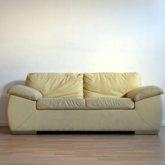 Copenhagen Cream Leather Loveseat
