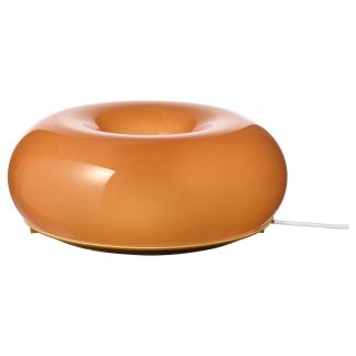 Orange Glass Ring LED Lamp